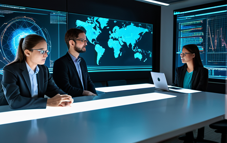 A diverse team of professional cryptographers and cybersecurity researchers, fully clothed in modest business attire, are depicted in a modern, well-lit laboratory environment. They are intently focused on large holographic displays showing intricate post-quantum cryptographic algorithms and complex network architectures, symbolizing global collaboration on secure digital standards. The scene emphasizes innovation and a secure future. Professional photography, high resolution, perfect anatomy, correct proportions, natural poses, well-formed hands, proper finger count, natural body proportions, safe for work, appropriate content, fully clothed, professional.