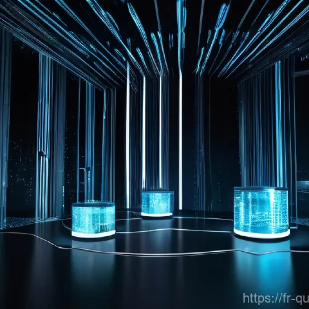 양자 보안 기술의 도입 사례 - **Image Prompt: The Silent Harvest of Data**
"A visually conceptual image illustrating the 'Harv...